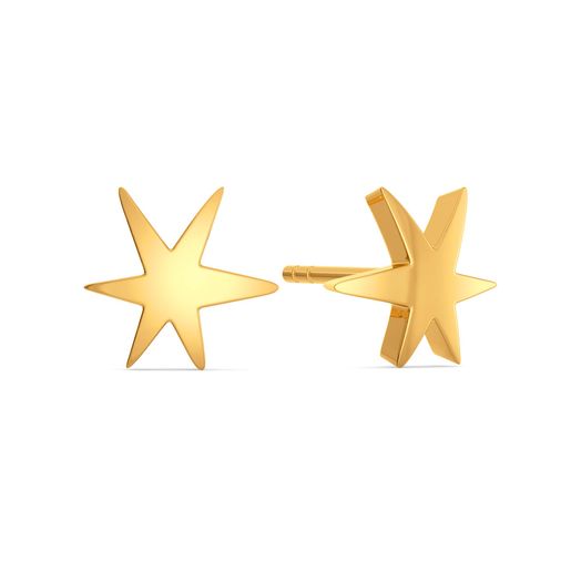 Night Star Gold Stud Earring