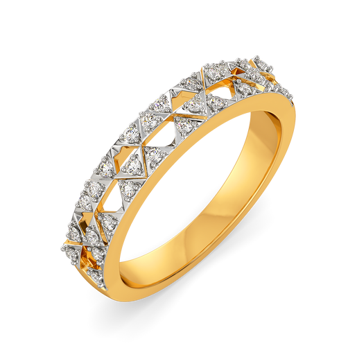Retro Chequers Diamond Rings