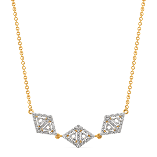 Retro Chequers Diamond Necklaces