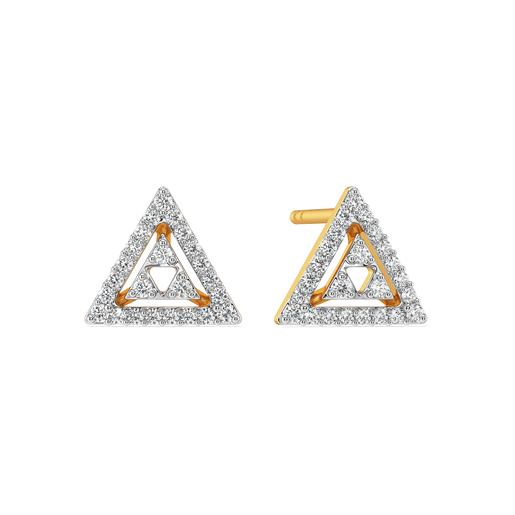 Retro Chequers Diamond Earrings