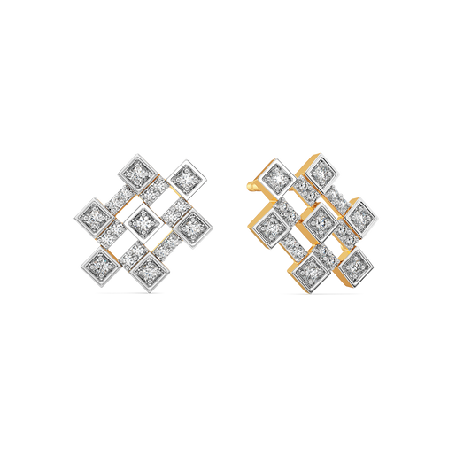 Retro Modern Diamond Earrings