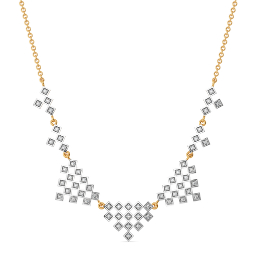 Structured Checks Diamond Necklaces
