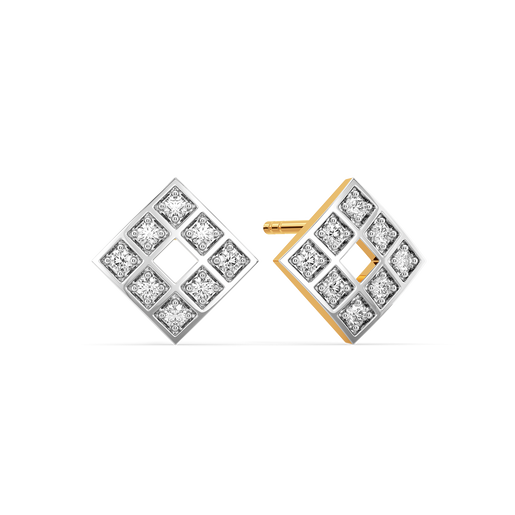 Checks in the Box Diamond Earrings