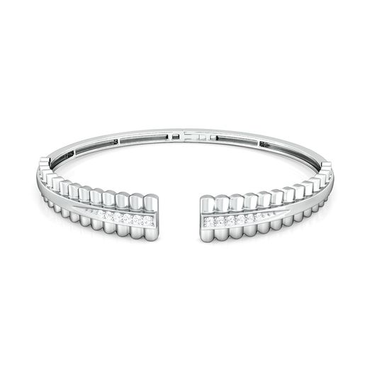 Ribbed Aisle Diamond Bangles