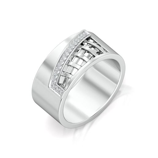 Cross-Hatch Diamond Rings