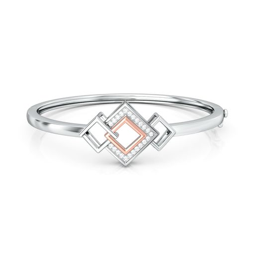 Square Interlock Diamond Bangles