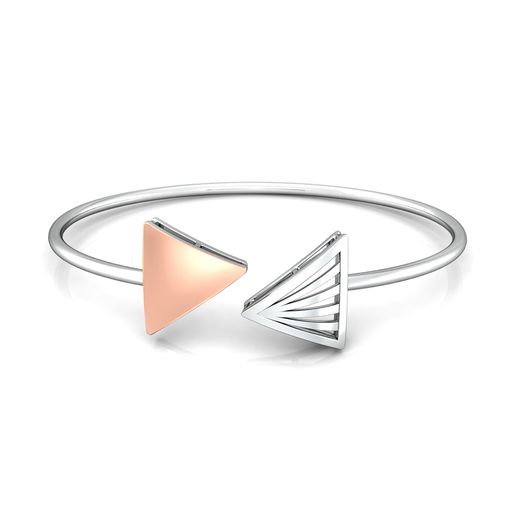 Triangular Drift Gold Bangles
