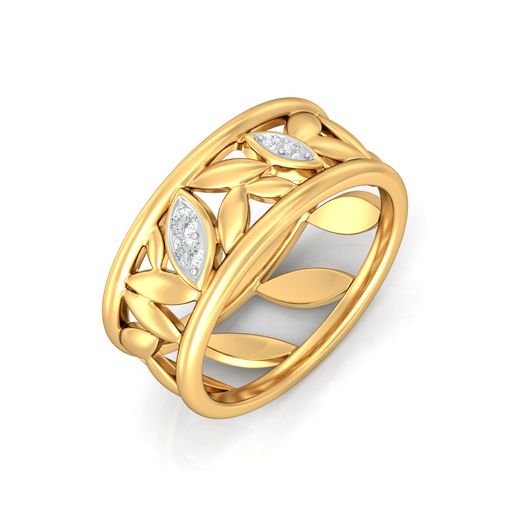 Leaves of Paradise Diamond Rings