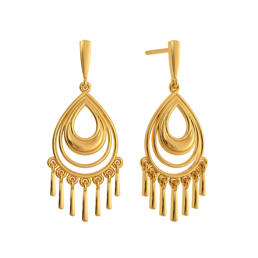 Nazaakat Drops Gold Earrings
