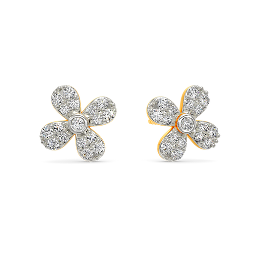Floral Interlace Diamond Earrings