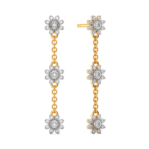 Whimsical Chintz Diamond Earrings