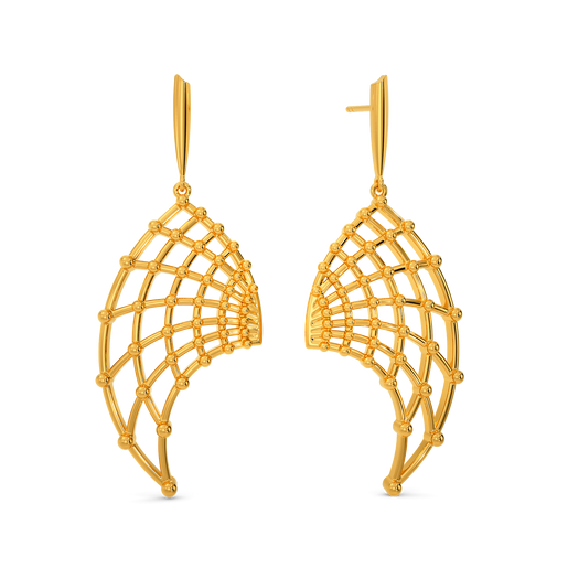 In A Party Mood Gold Earrings