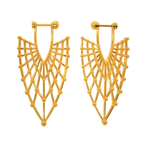 Mesh Shine Gold Earrings