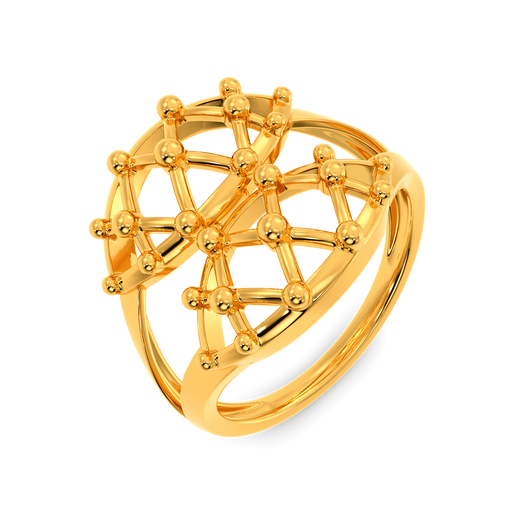 Slay In Sparkles Gold Rings