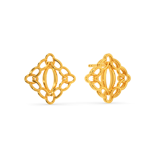 Crochet Mania Gold Earrings