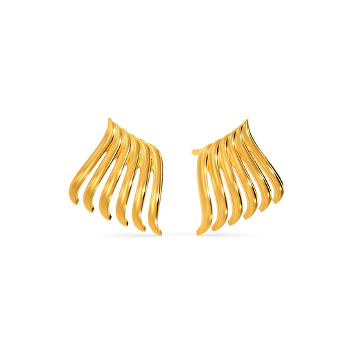 Summer Drape Gold Earrings