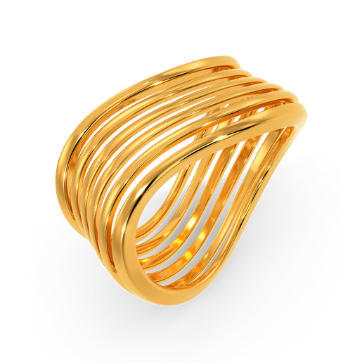Drape Disco  Gold Rings