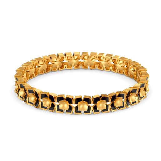 Floral Twilight Gold Bangles