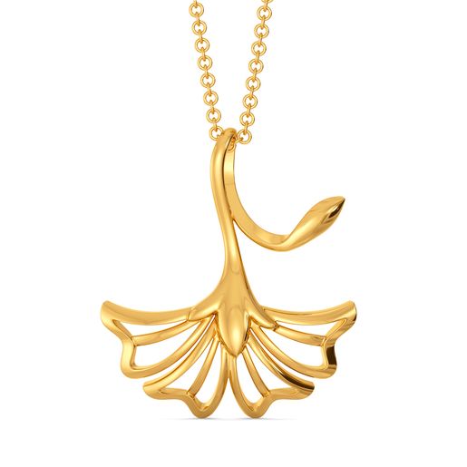 Dusky Petals Gold Pendants