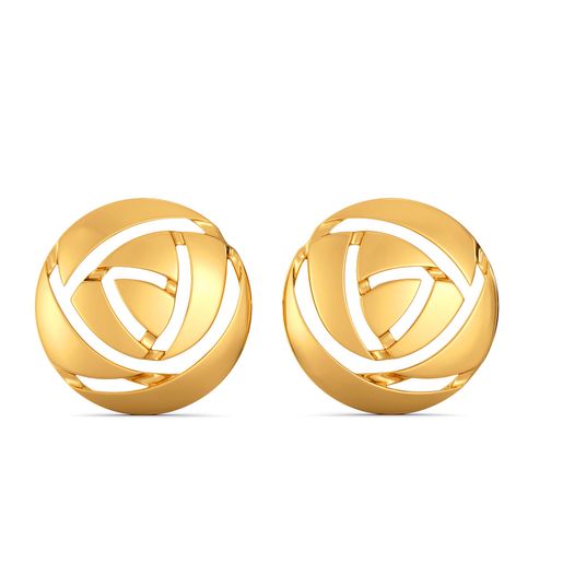 Floral Shadows Gold Earrings