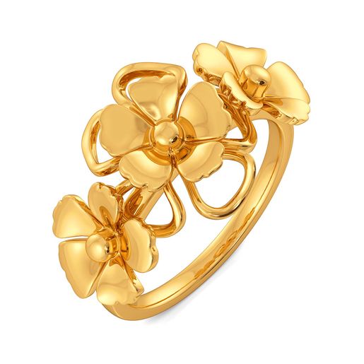 Autumn Blossoms Gold Rings