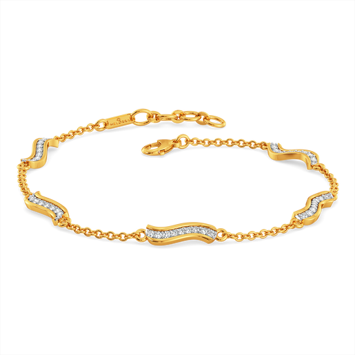 Structured Drapes Diamond Bracelets