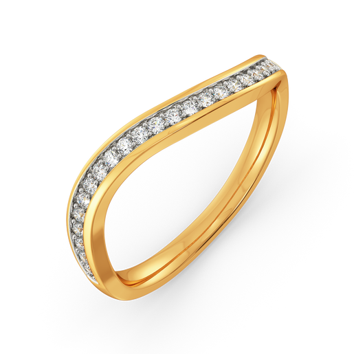 Structured Drapes Diamond Rings