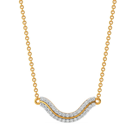 Structured Drapes Diamond Necklaces