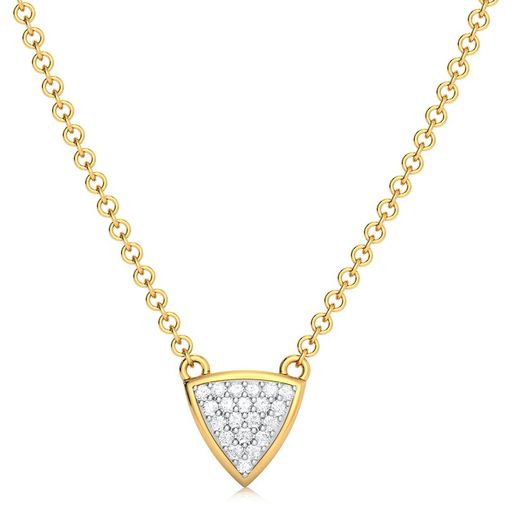 Triangle Bedazzle Diamond Necklaces