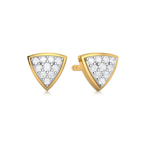 Triangle Bedazzle Diamond Earrings