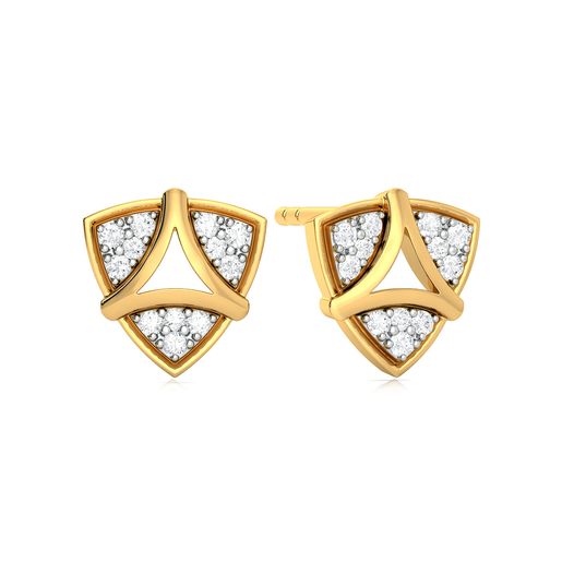 Triangular Tango Diamond Earrings