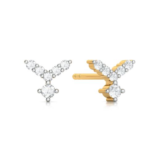 A Dot Plot Diamond Earrings
