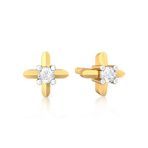 Crossover Gloss Diamond Earrings