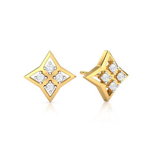 Rhomb Calm Diamond Earrings