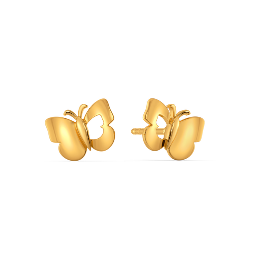 Dreamy Doll Gold Earrings