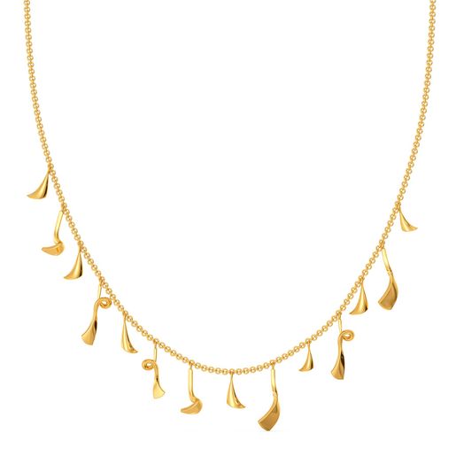 Disco Twists Gold Necklaces