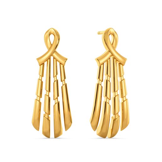 Wing Ding Pop Gold Earrings