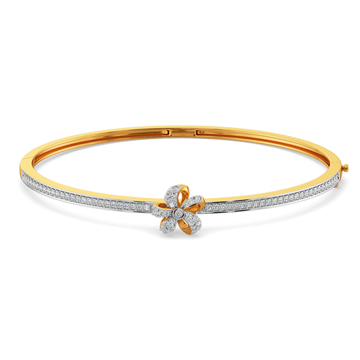 Floral Arc Diamond Bangles