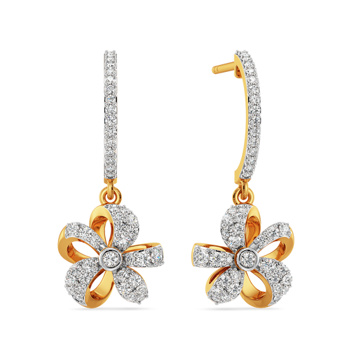 Floral Arc Diamond Earrings