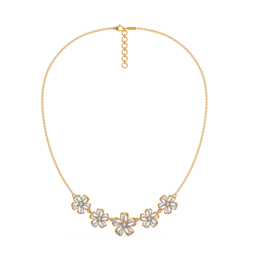 Floral Arc Diamond Necklaces