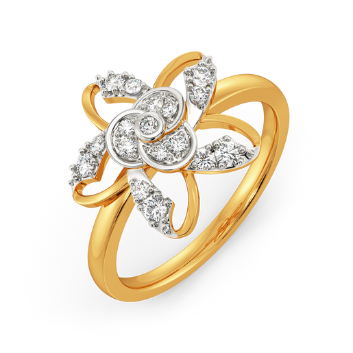 Petal Whirl Diamond Rings