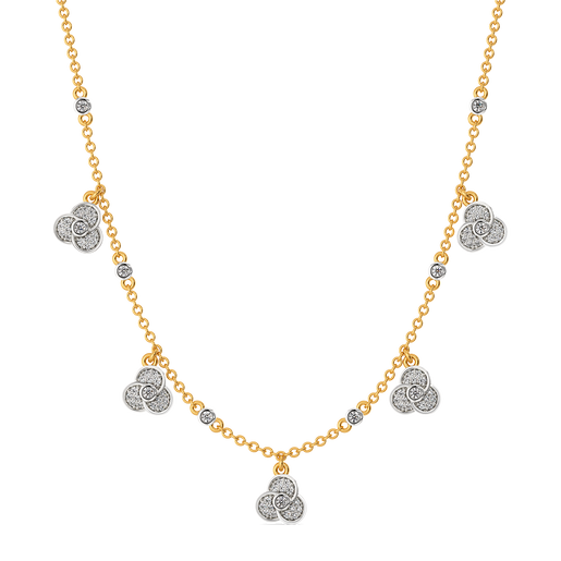 Petal Whirl Diamond Necklaces