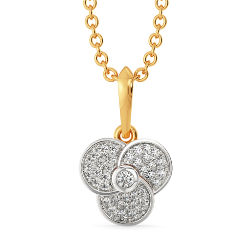 Petal Whirl Diamond Pendants