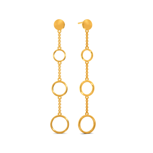 Polka Dot Gold Earrings