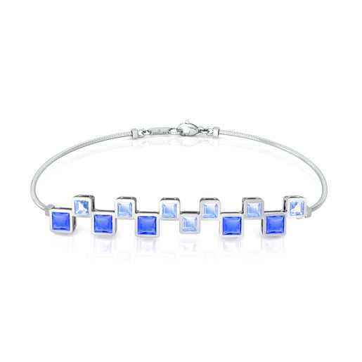 Meandering Blue Gemstone Bracelets