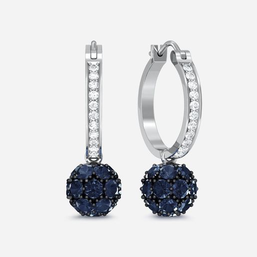 Blue Orb Diamond Earrings