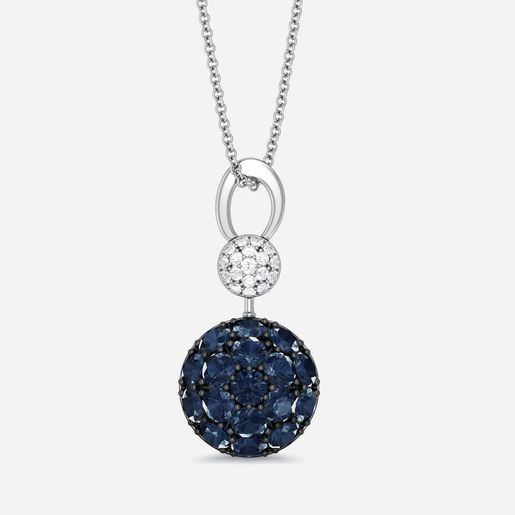 Blue Orb Diamond Pendants