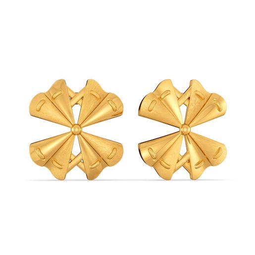 My Kinda Ruffle Gold Earrings