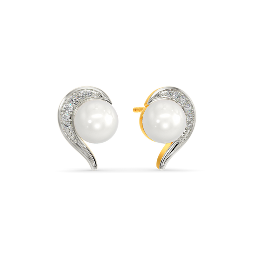 Tune Of Pearls Diamond Earrings