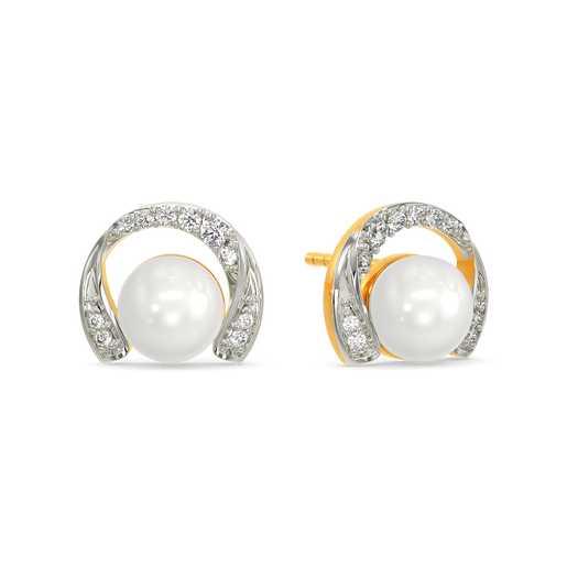 Vibin To Pearls Diamond Earrings